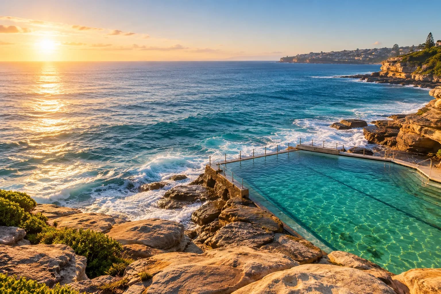 The ocean and sandstone coastline of Sydney's Eastern Suburbs